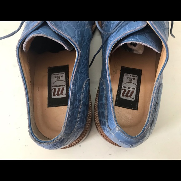 (Sold) Denim blue alligator dress shoe Sz10.5 - Picture 3 of 7